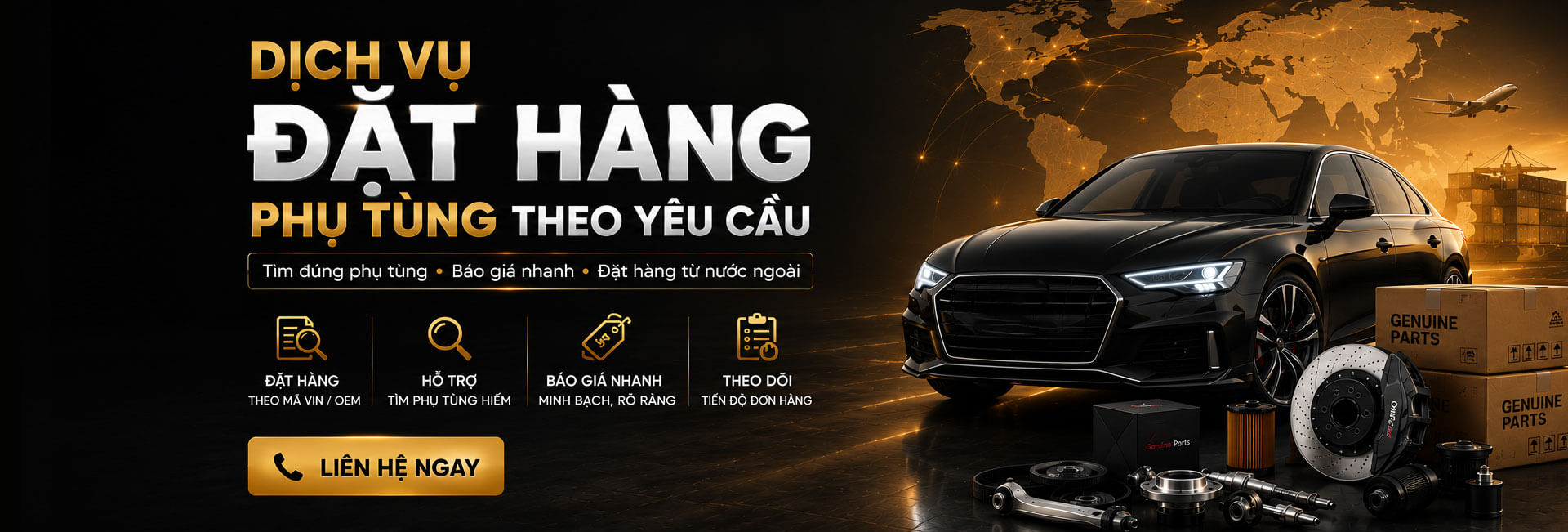 Đặt hàng phụ tùng ô tô thông qua cty Anh Đức Mỹ