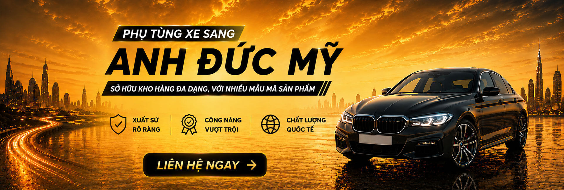 Kho hàng phụ tùng xe sang Anh Đức Mỹ